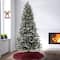 7.5 ft. Pre-Lit Feel Real® Snowy Poechmann Fir Artificial Cristmas Tree, Warm White LED Lights